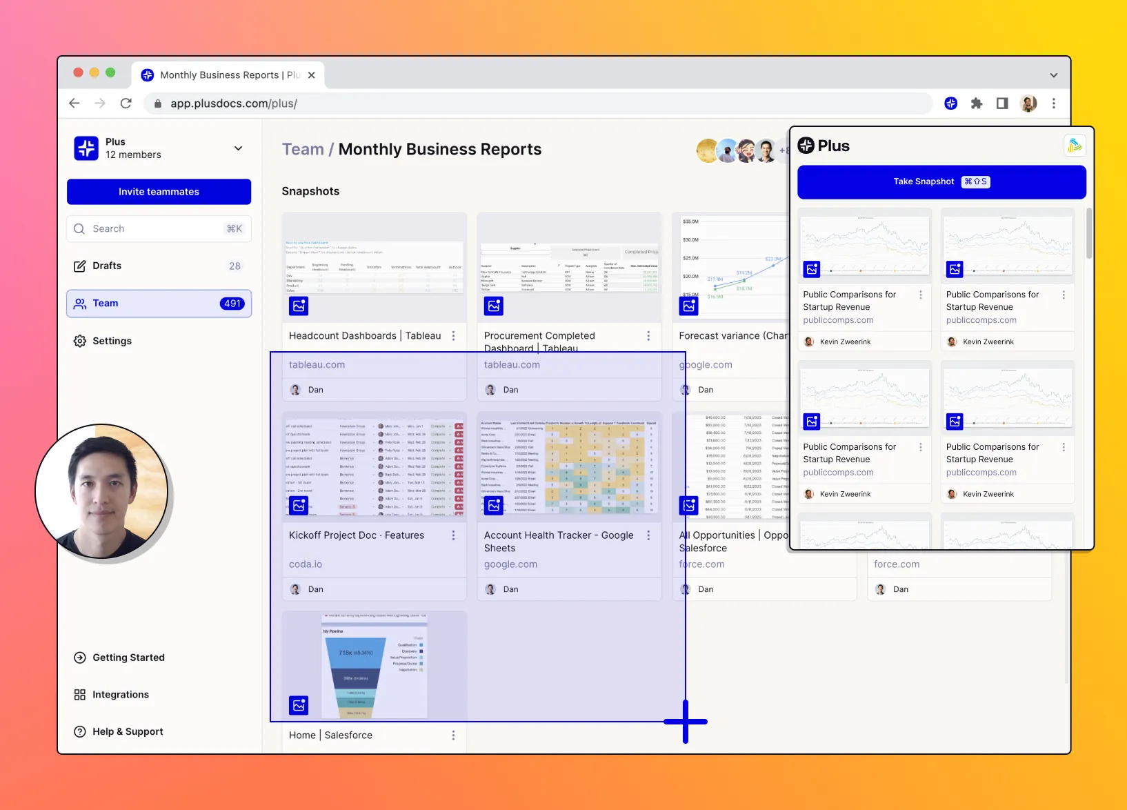 Static screenshot of demo video showing the product.
