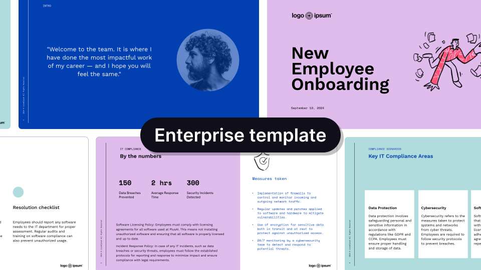 Plus AI enterprise presentation template graphic