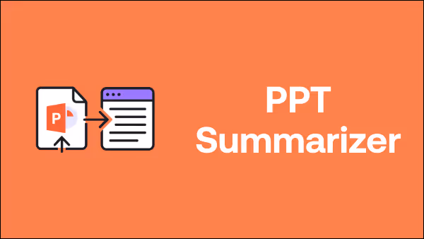 Thumbnail with decorative graphic that reads PPT Summarizer