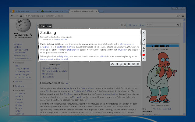 A screenshot of the Lightshot screenshot interface