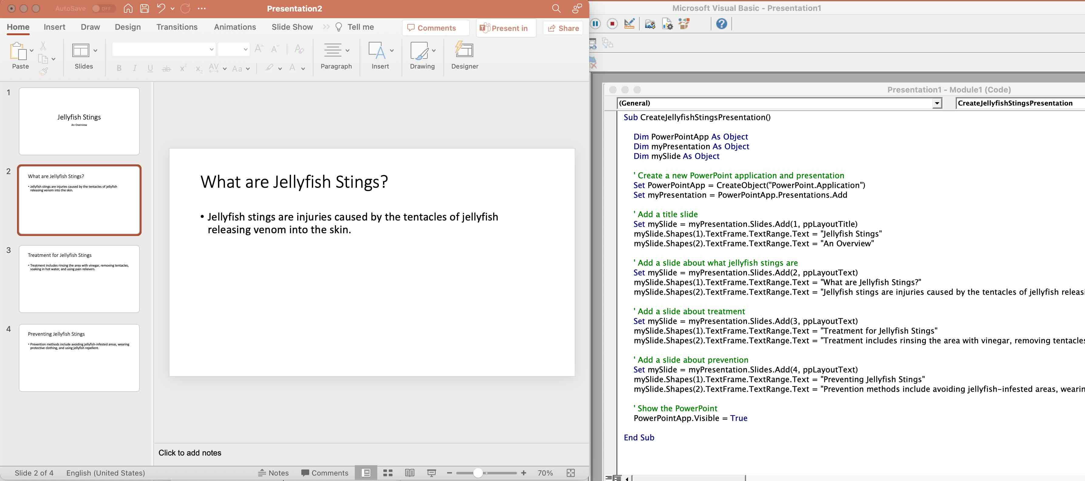 ChatGPT VBA code to create PowerPoint presentation