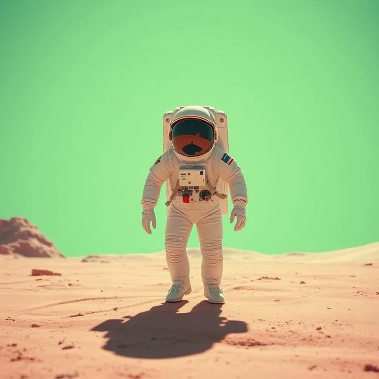 "an astronaut exploring near Jupiter" example