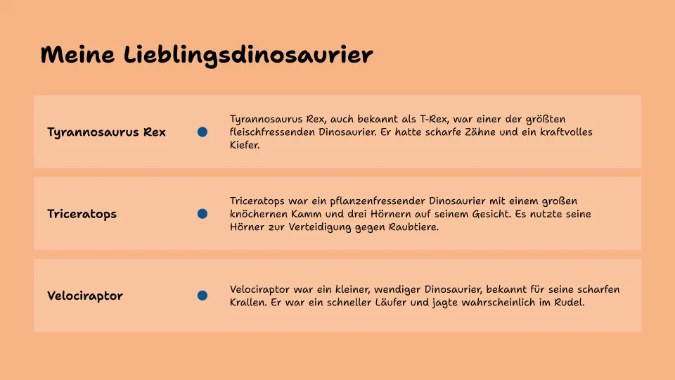 Example presentation in German