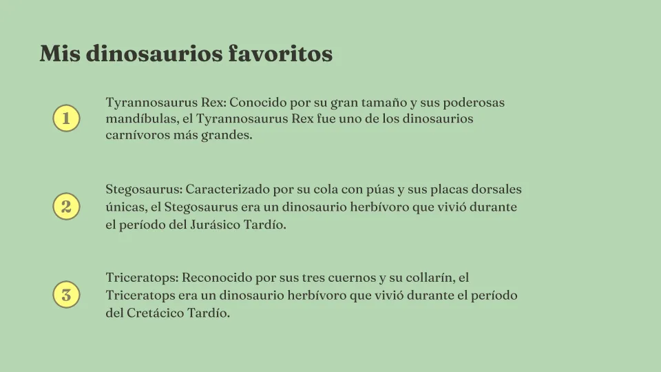 Example presentation in Spanish