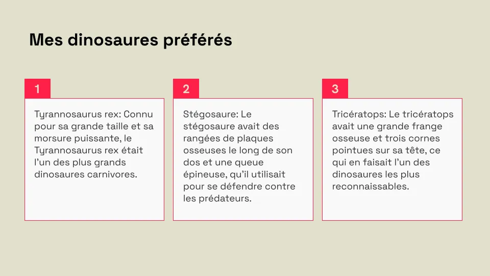 Example presentation in French