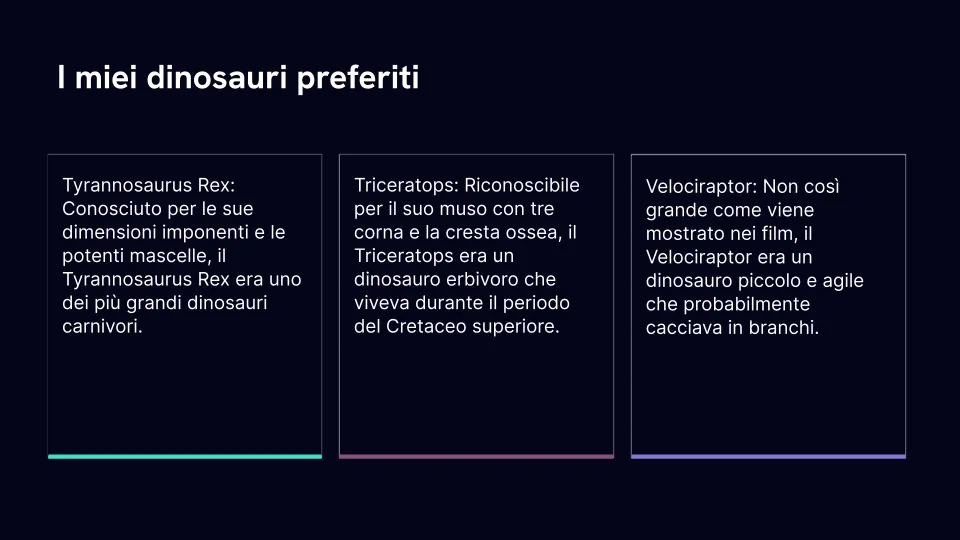 Example presentation in Italian
