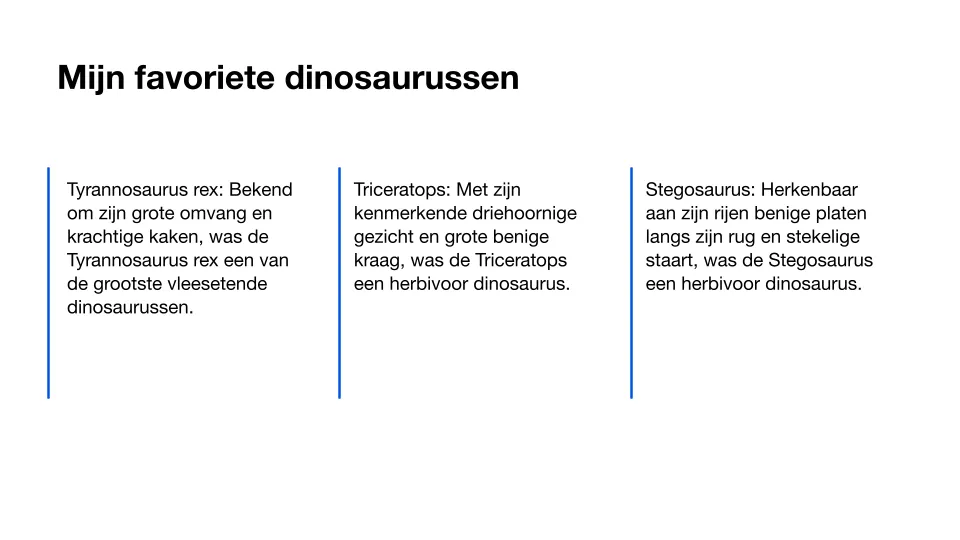 Example presentation in Dutch