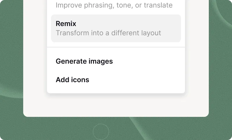 Refine & remix example