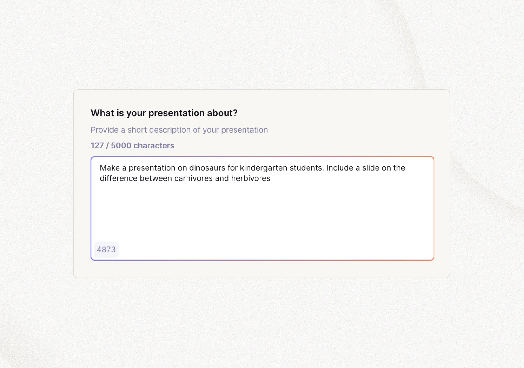 Use um prompt example