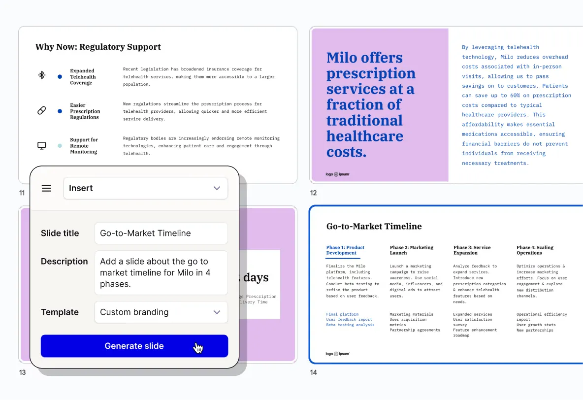 Custom-branded presentations example