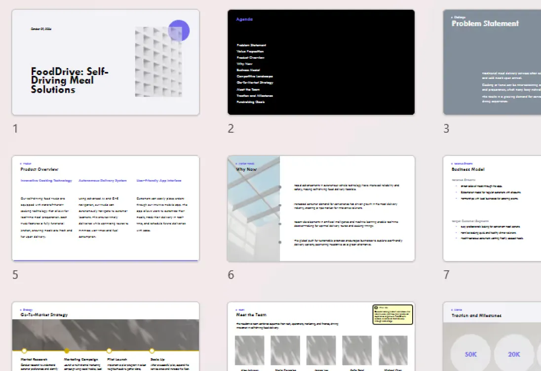 Pitch decks example