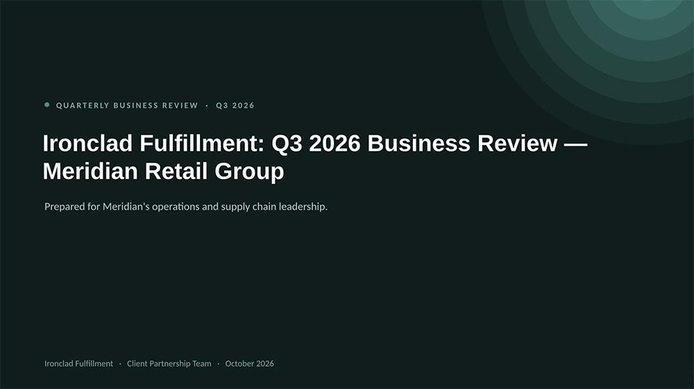 Claude title slide reproducing the uploaded template's exact dark green design