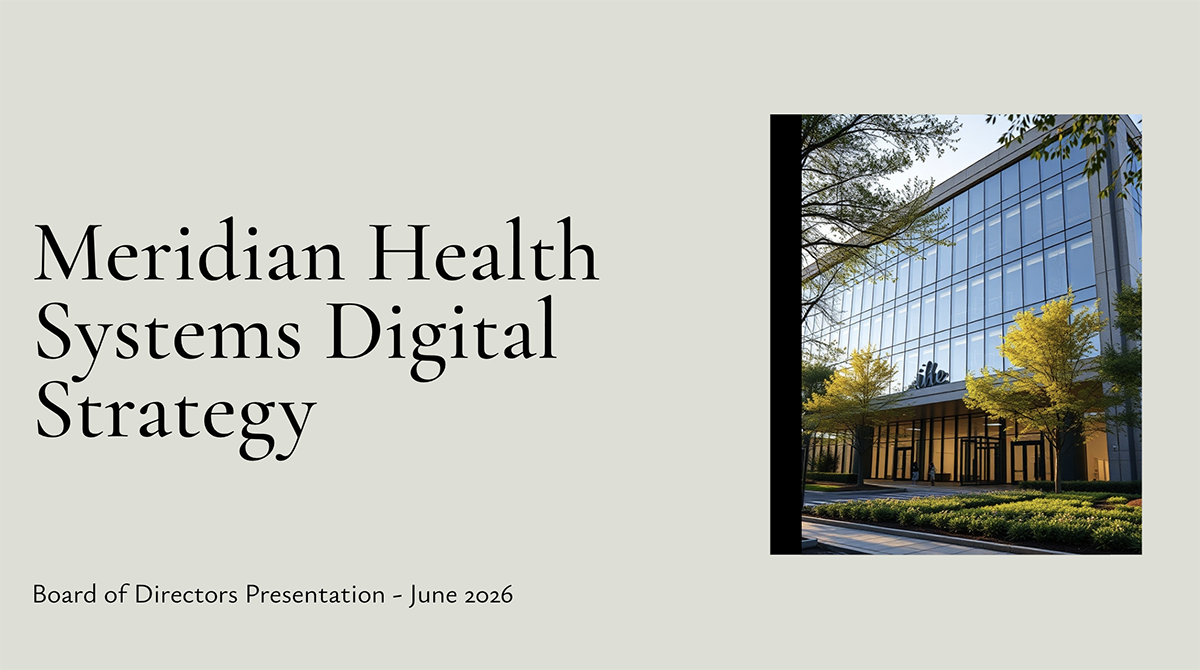 A Plus AI title slide pairing a clean headline with a high-quality photo of an office building