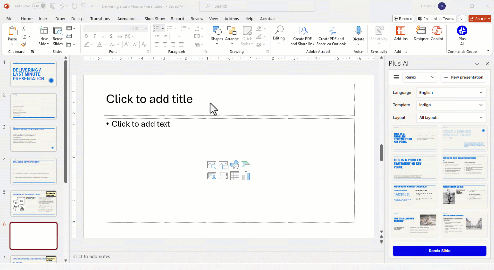Format your slides example