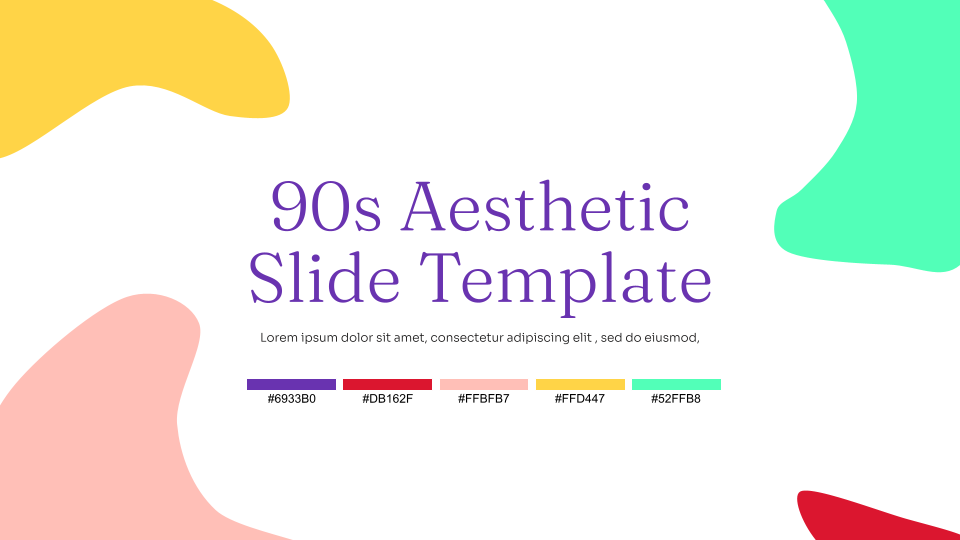 90s aesthetic presentation template — slide 1