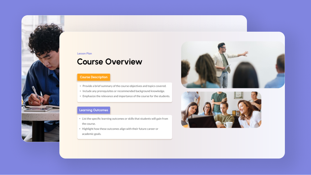 Lesson Plan Template template cover