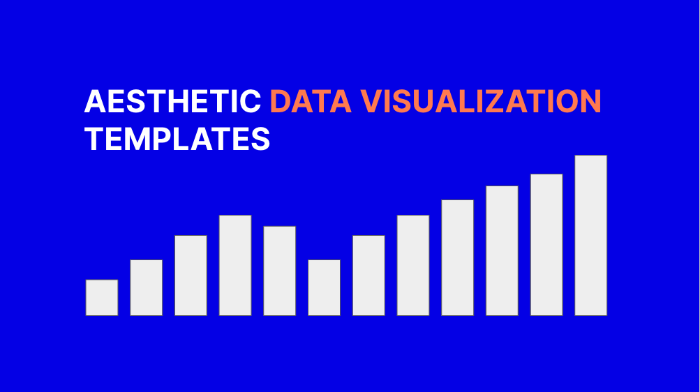 Blue data visualizations — slide 1
