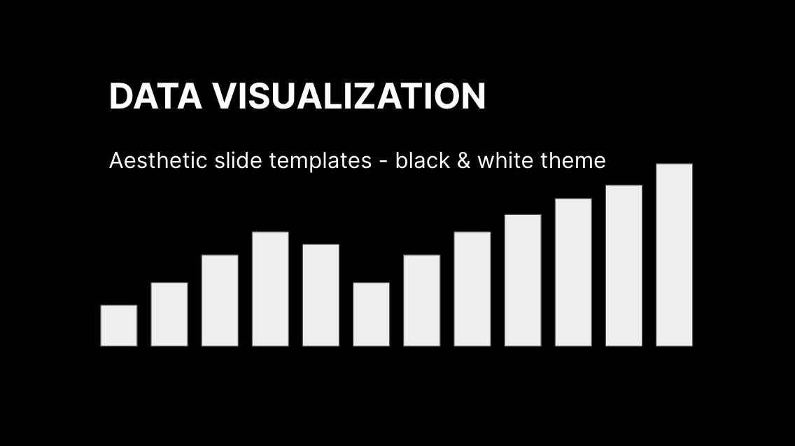 Black and white data visualizations — slide 9