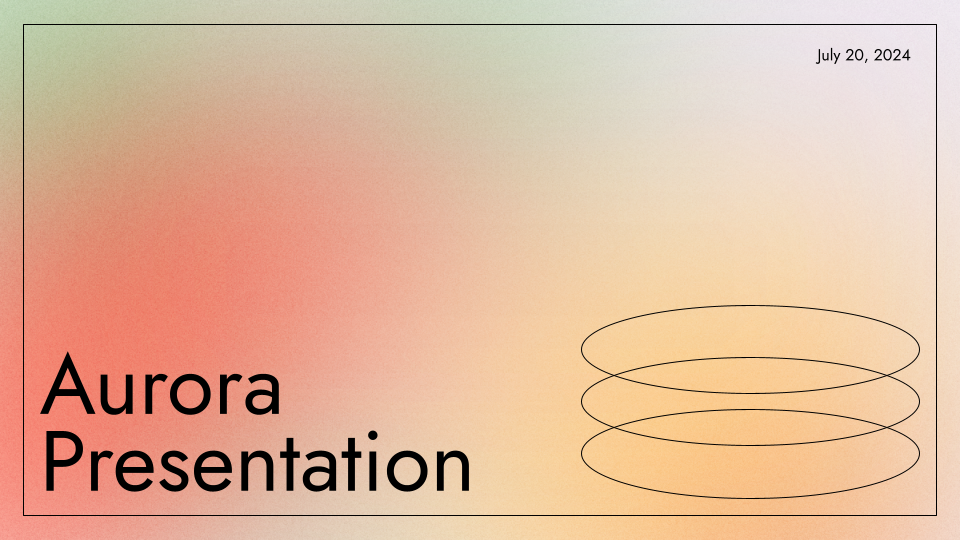 Aurora Gradient Presentation Template — slide 1