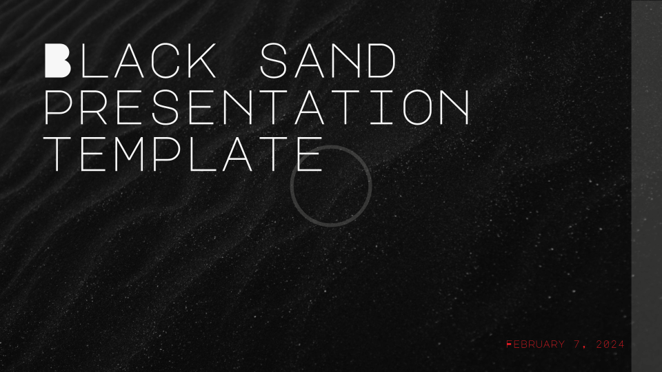 Black Sand Texture Background Template template cover