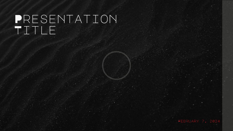 Black Sand Texture Background Template — slide 1