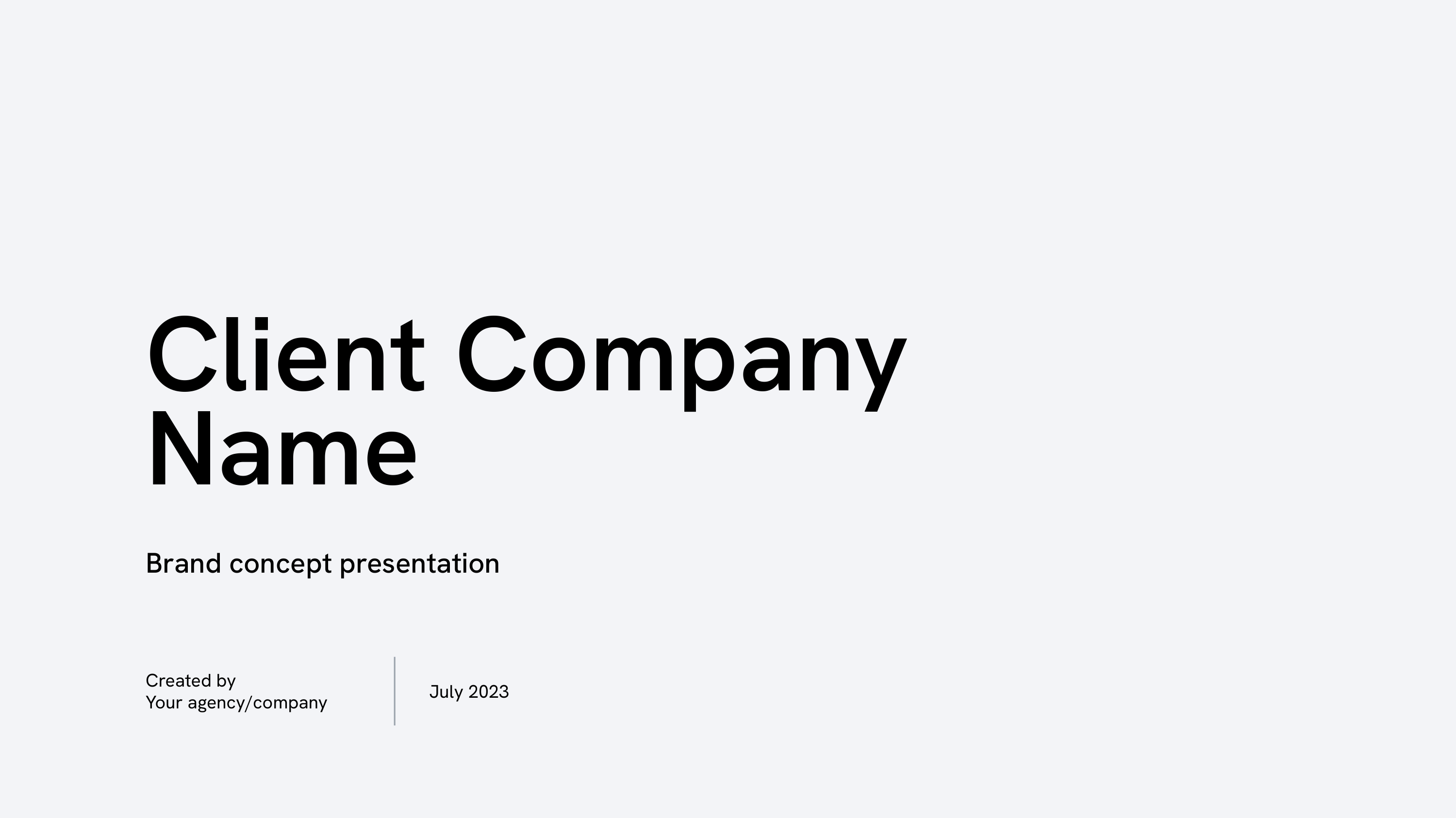 Brand and Logo Presentation Template — slide 1