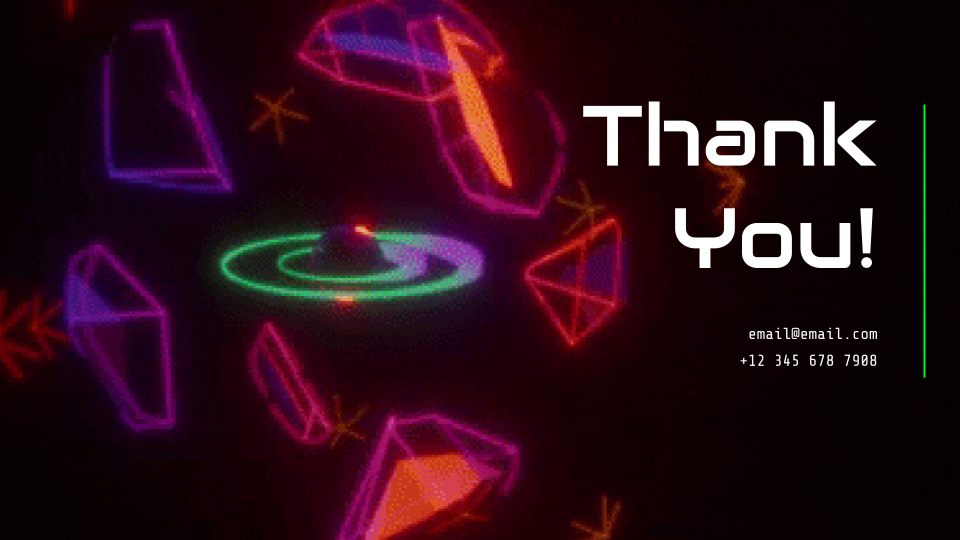 Cyberpunk neon presentation template — slide 8