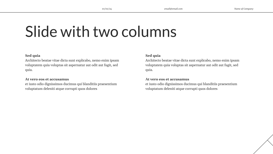 Dark monochromatic presentation template — slide 4