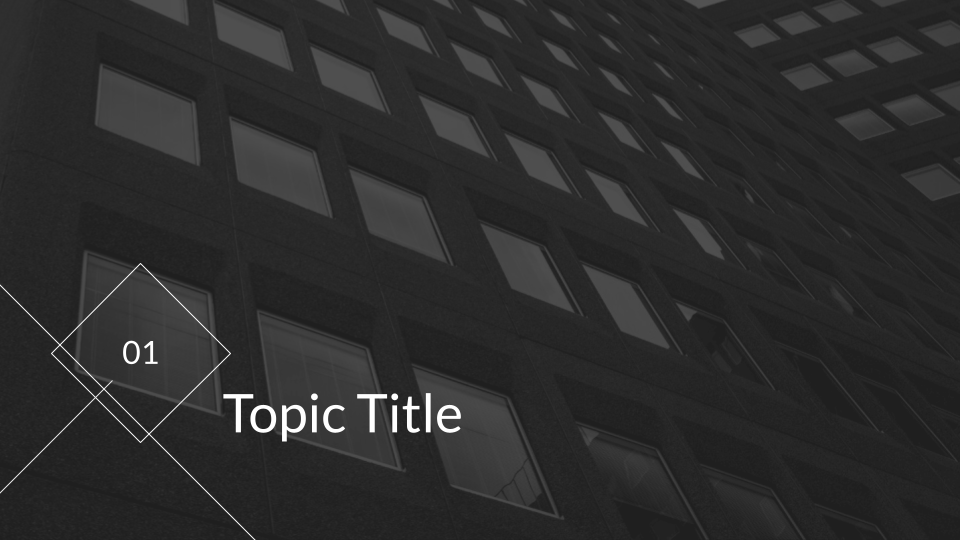 Dark monochromatic presentation template — slide 5
