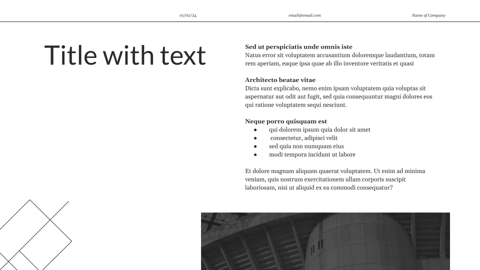 Dark monochromatic presentation template — slide 6