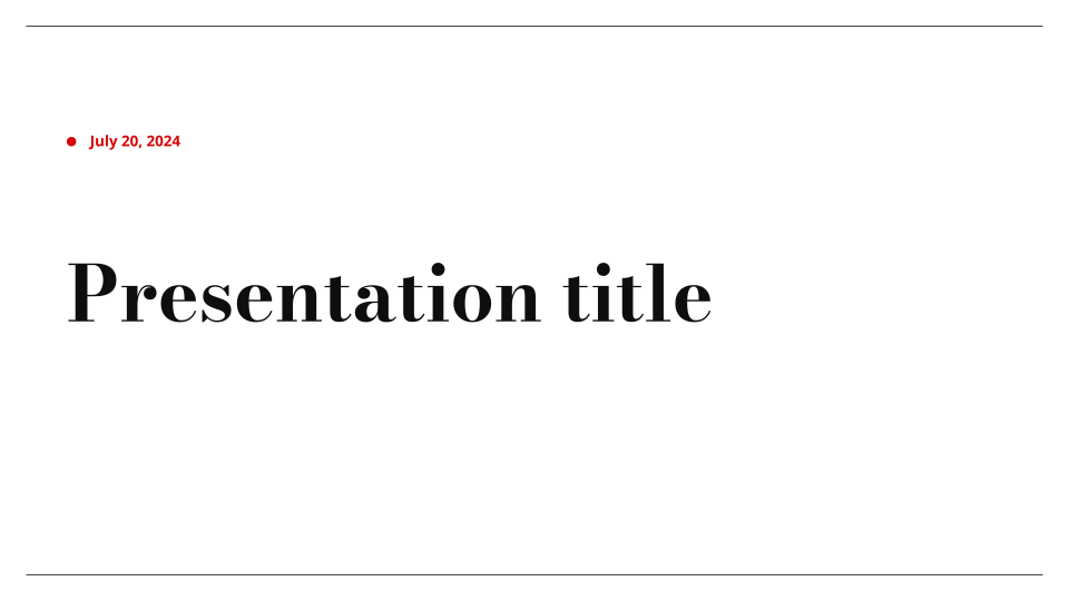 Editorial Presentation Template — slide 1
