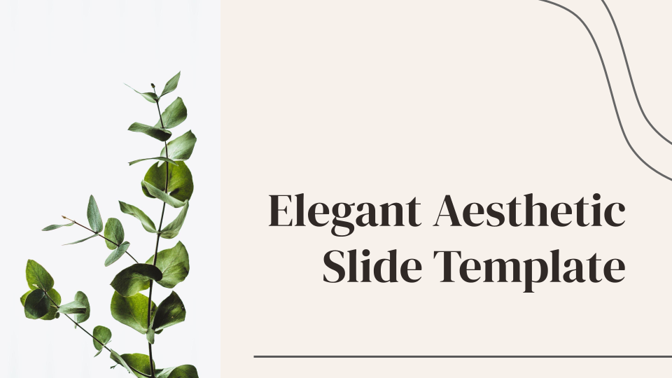 Elegant aesthetic presentation template — slide 1