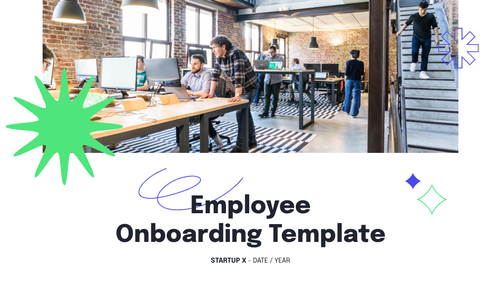 Startup Employee Onboarding Template — slide 1