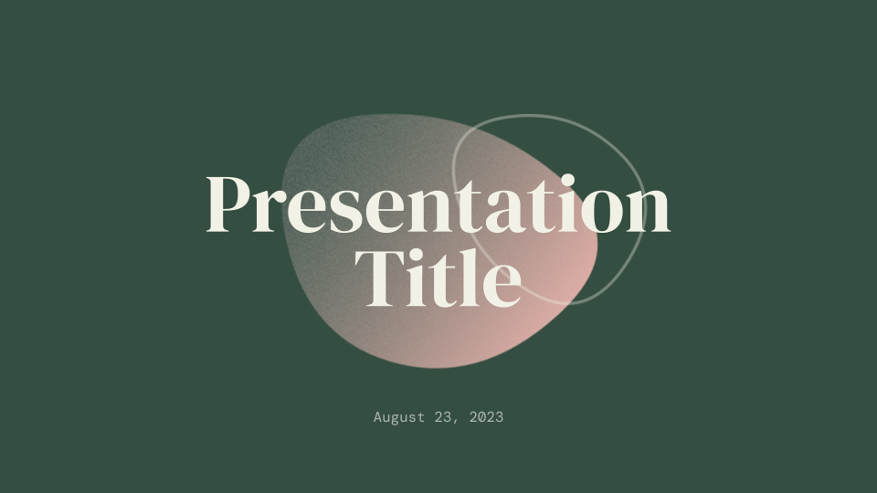 Forest Floor Presentation Template template cover