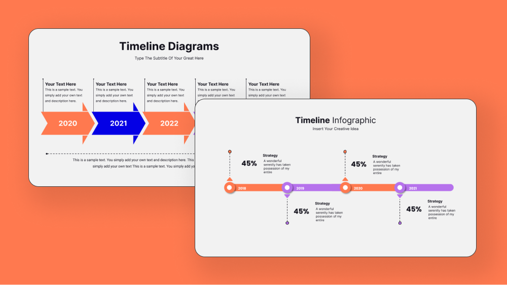 Timeline Infographics template cover