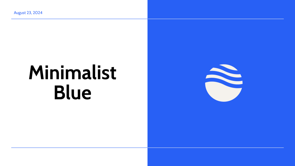 Minimalist Blue — slide 1
