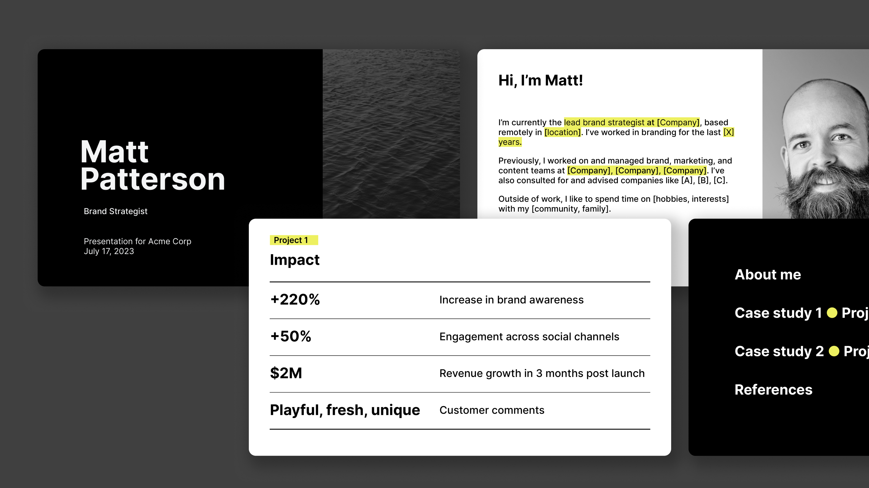 Modern Job Interview and Case Study template cover
