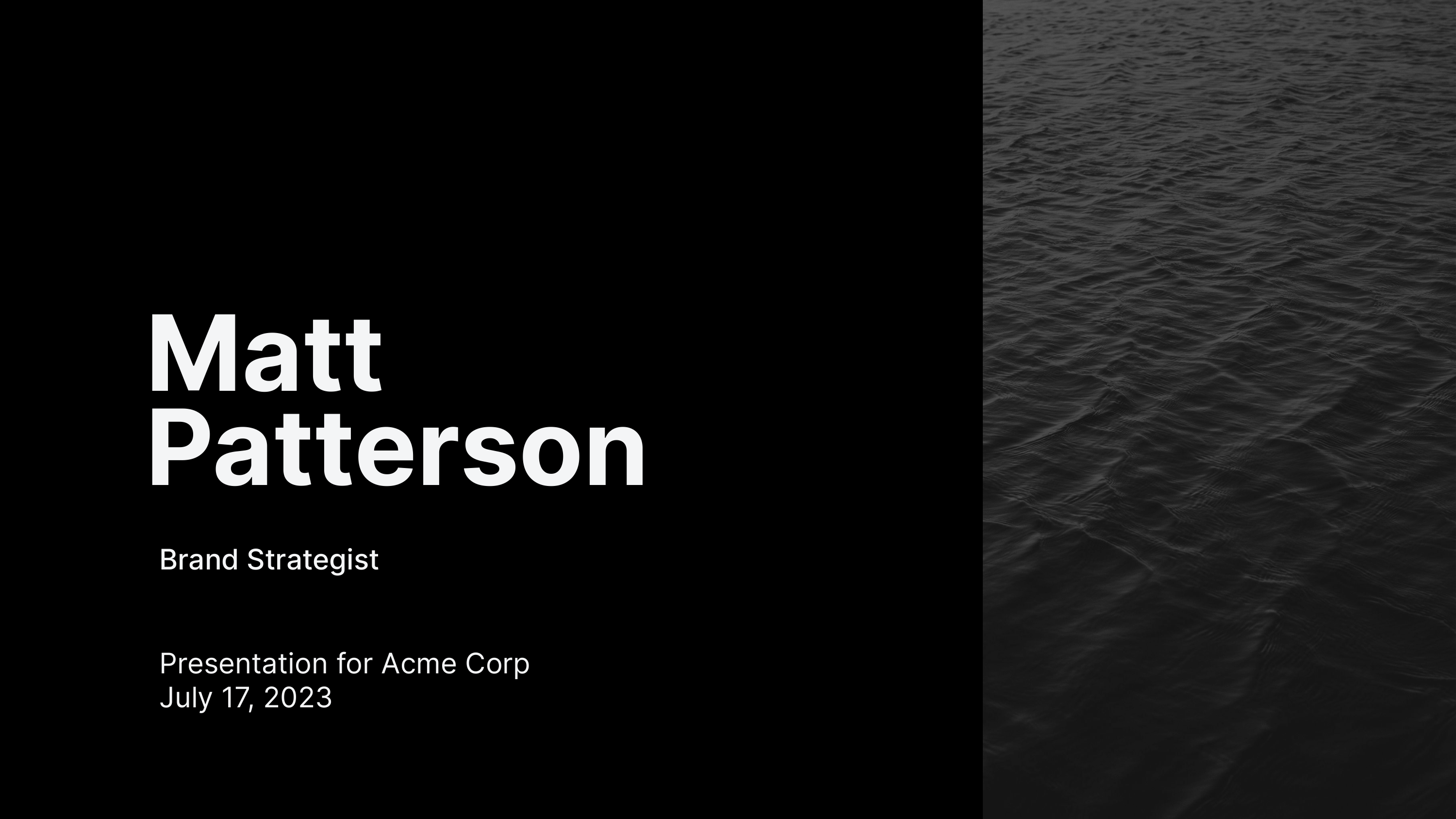 Modern Job Interview and Case Study — slide 1