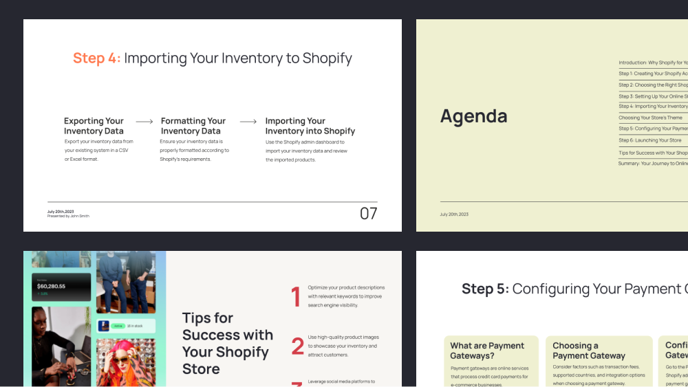 Online course template: How to set up a Shopify store template cover