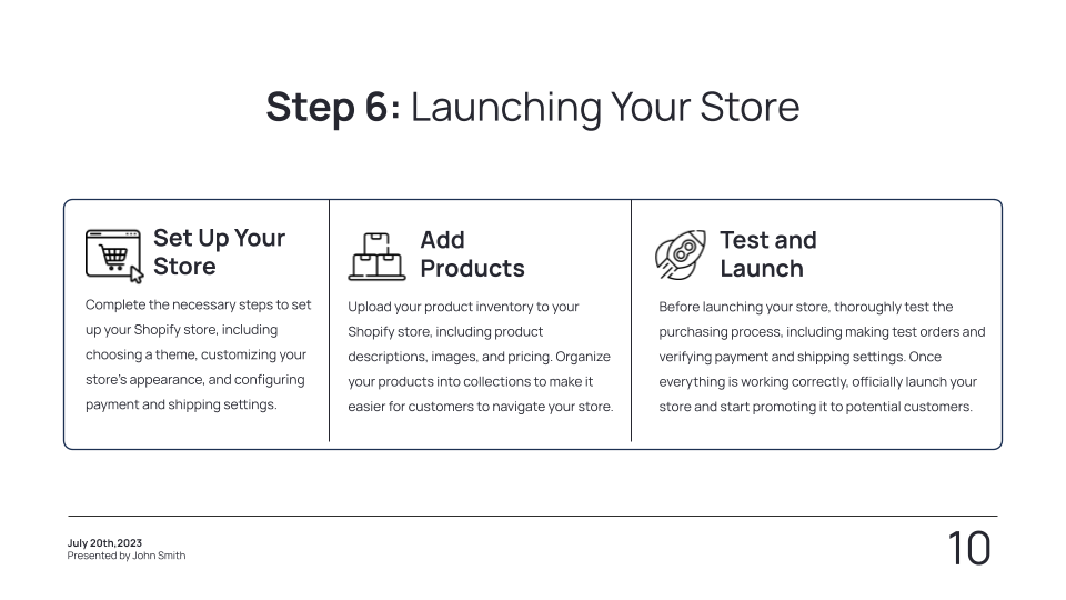 Online course template: How to set up a Shopify store — slide 11