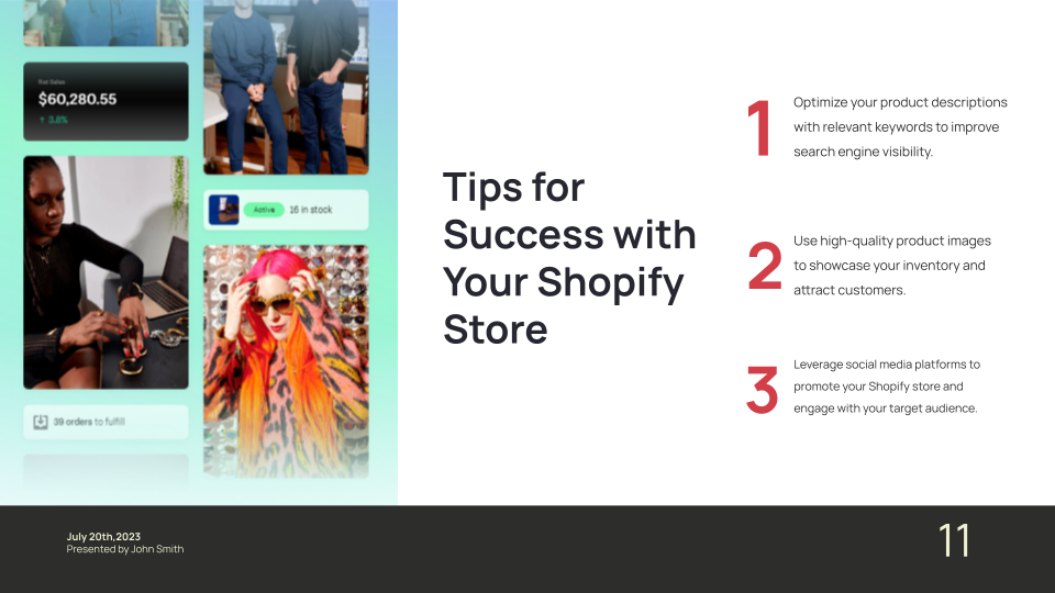 Online course template: How to set up a Shopify store — slide 12