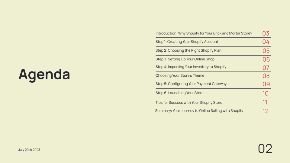 Online course template: How to set up a Shopify store — slide 2