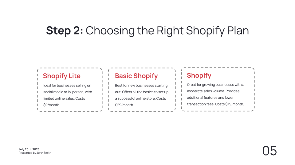 Online course template: How to set up a Shopify store — slide 6