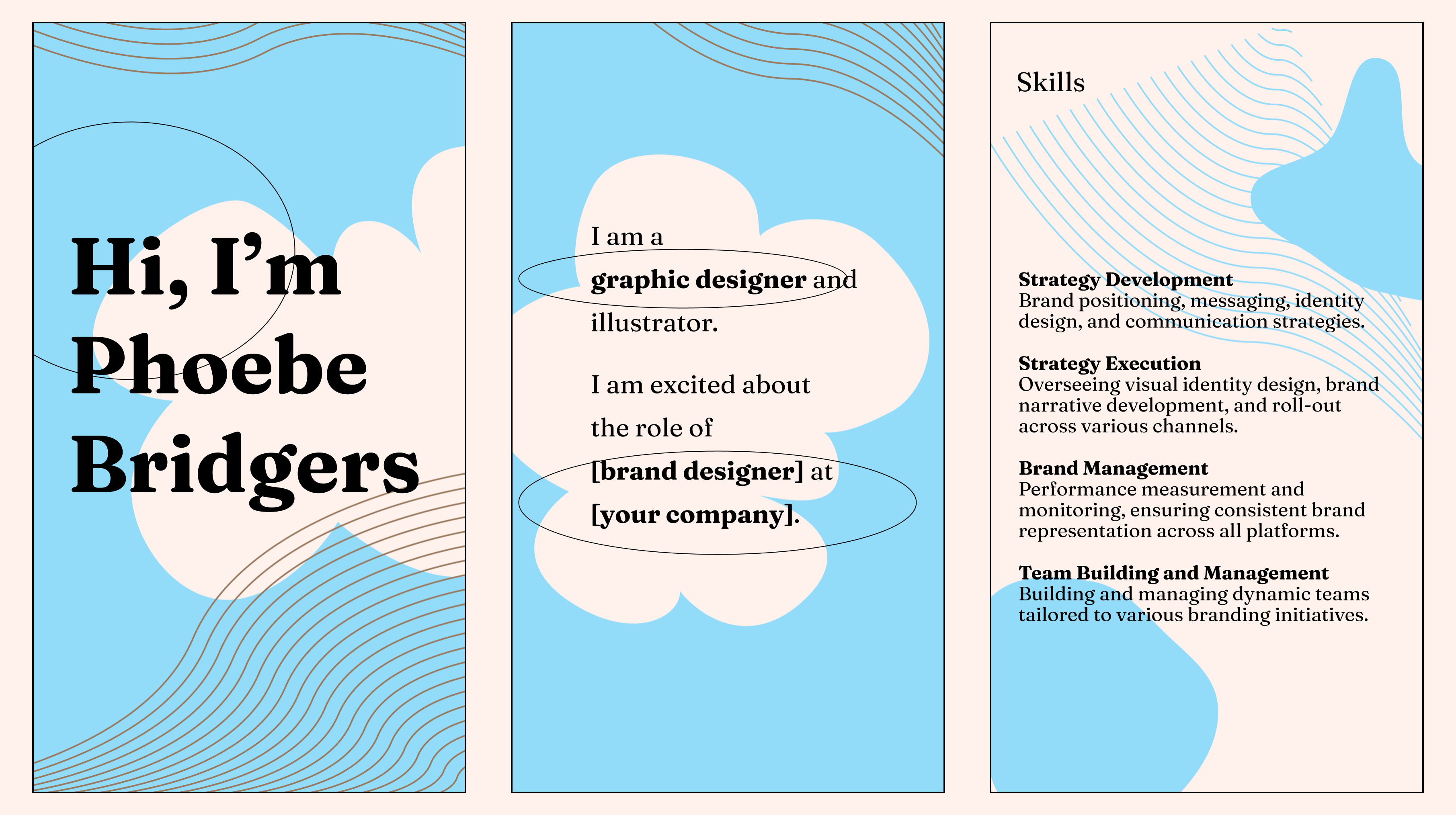 Playful resume for job interview (vertical) — slide 1