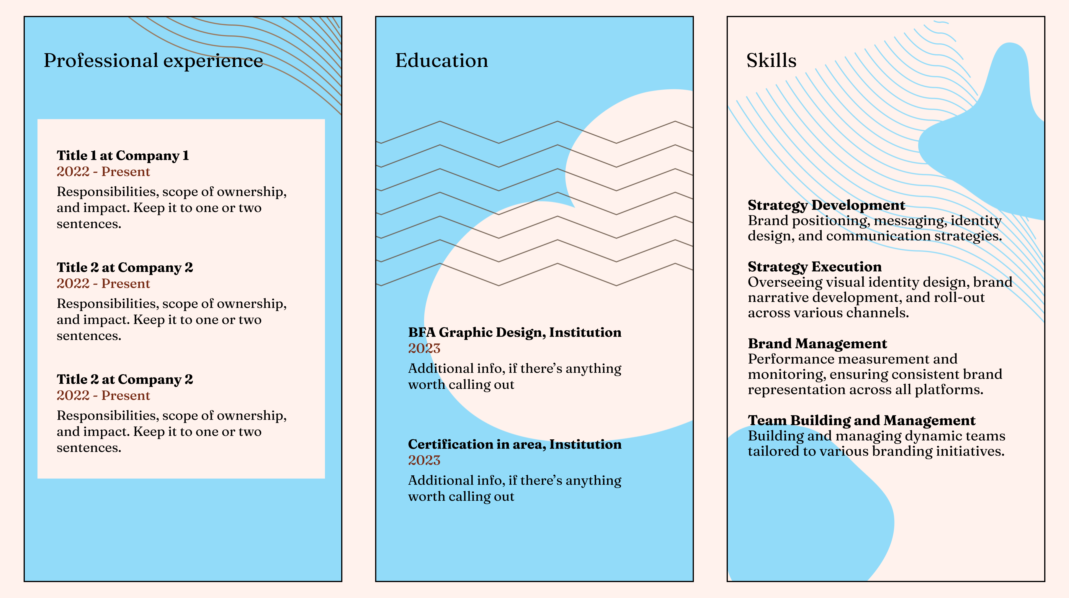 Playful resume for job interview (vertical) — slide 2