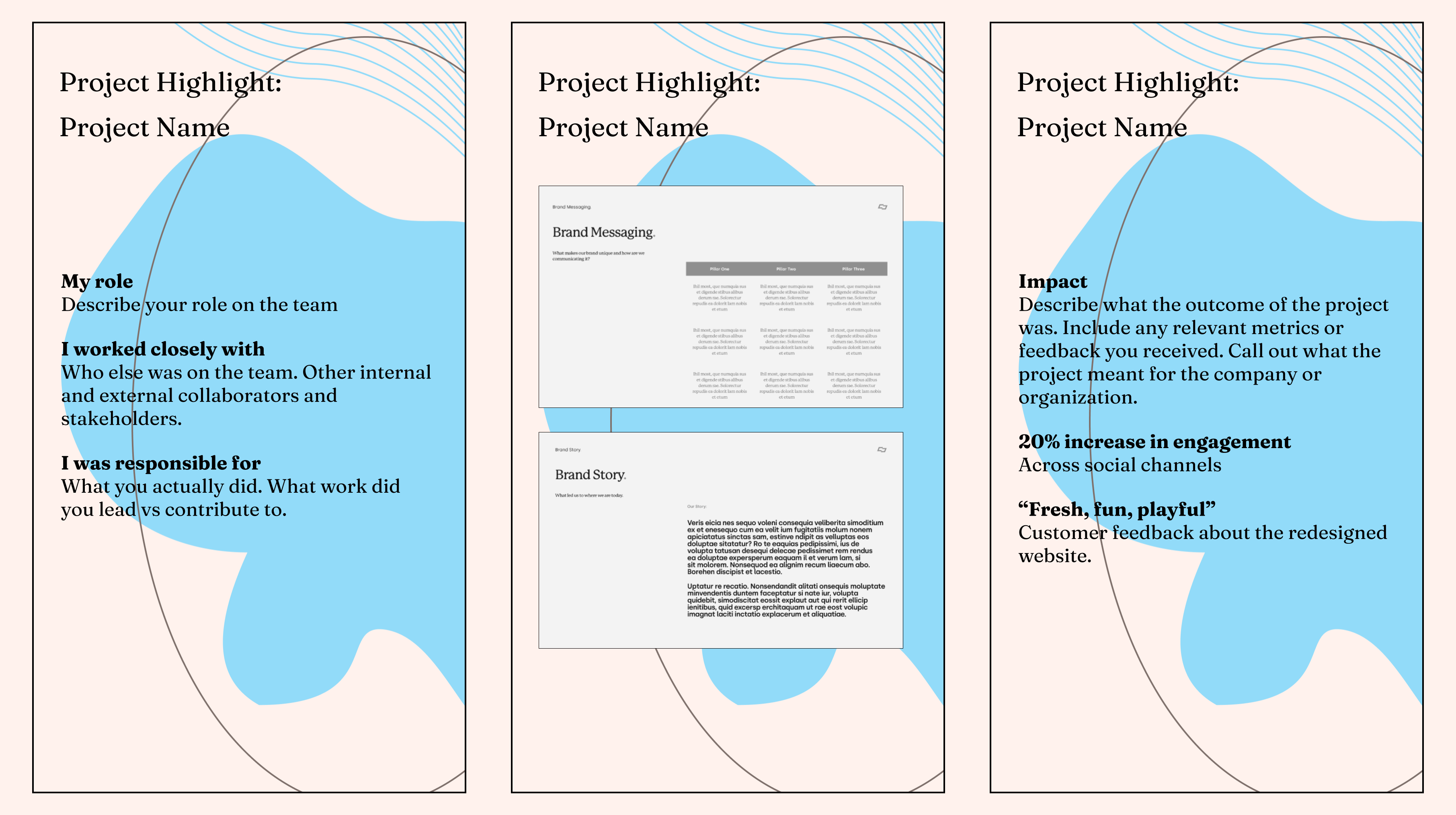 Playful resume for job interview (vertical) — slide 3