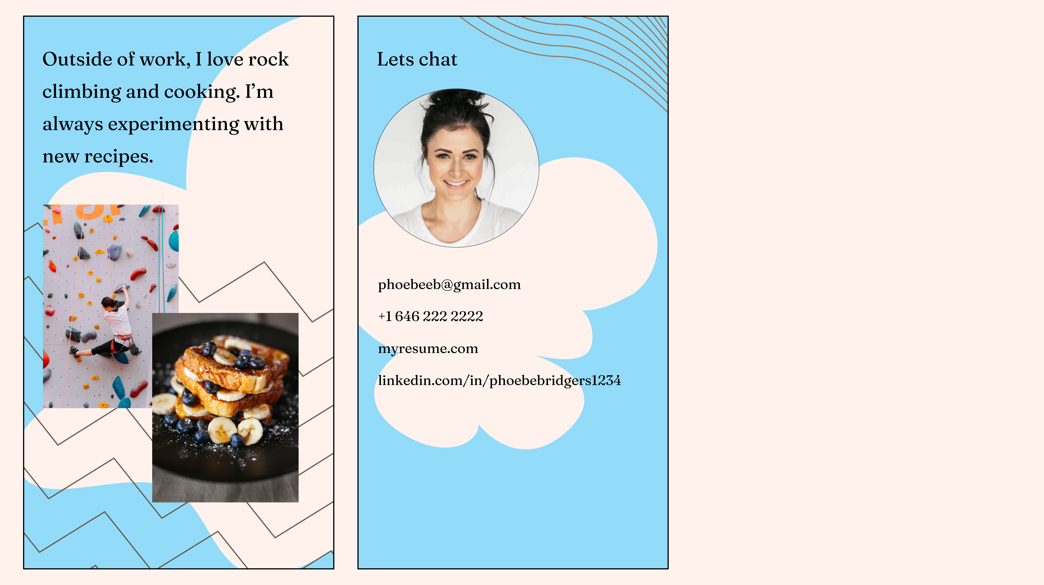 Playful resume for job interview (vertical) — slide 4