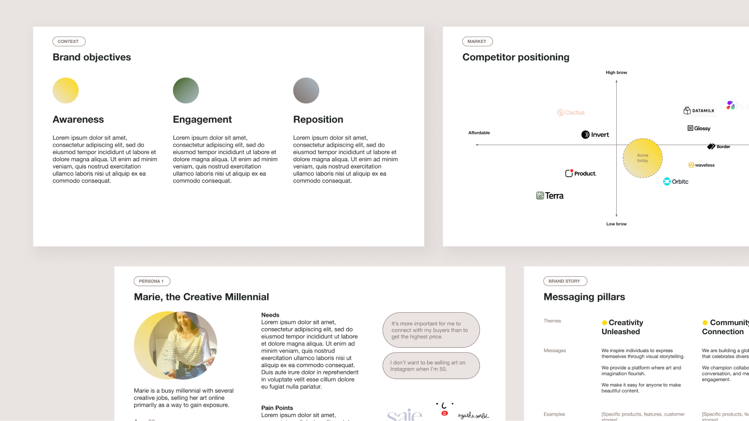 Simple Brand Strategy Template template cover