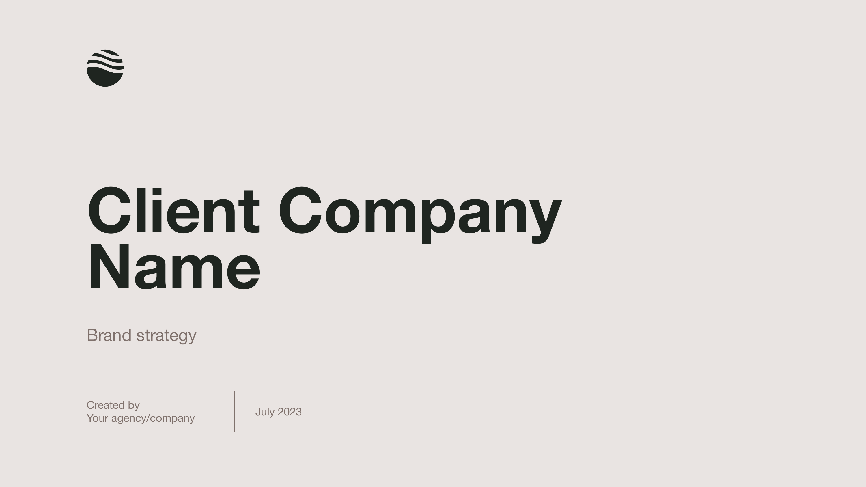 Simple Brand Strategy Template — slide 1