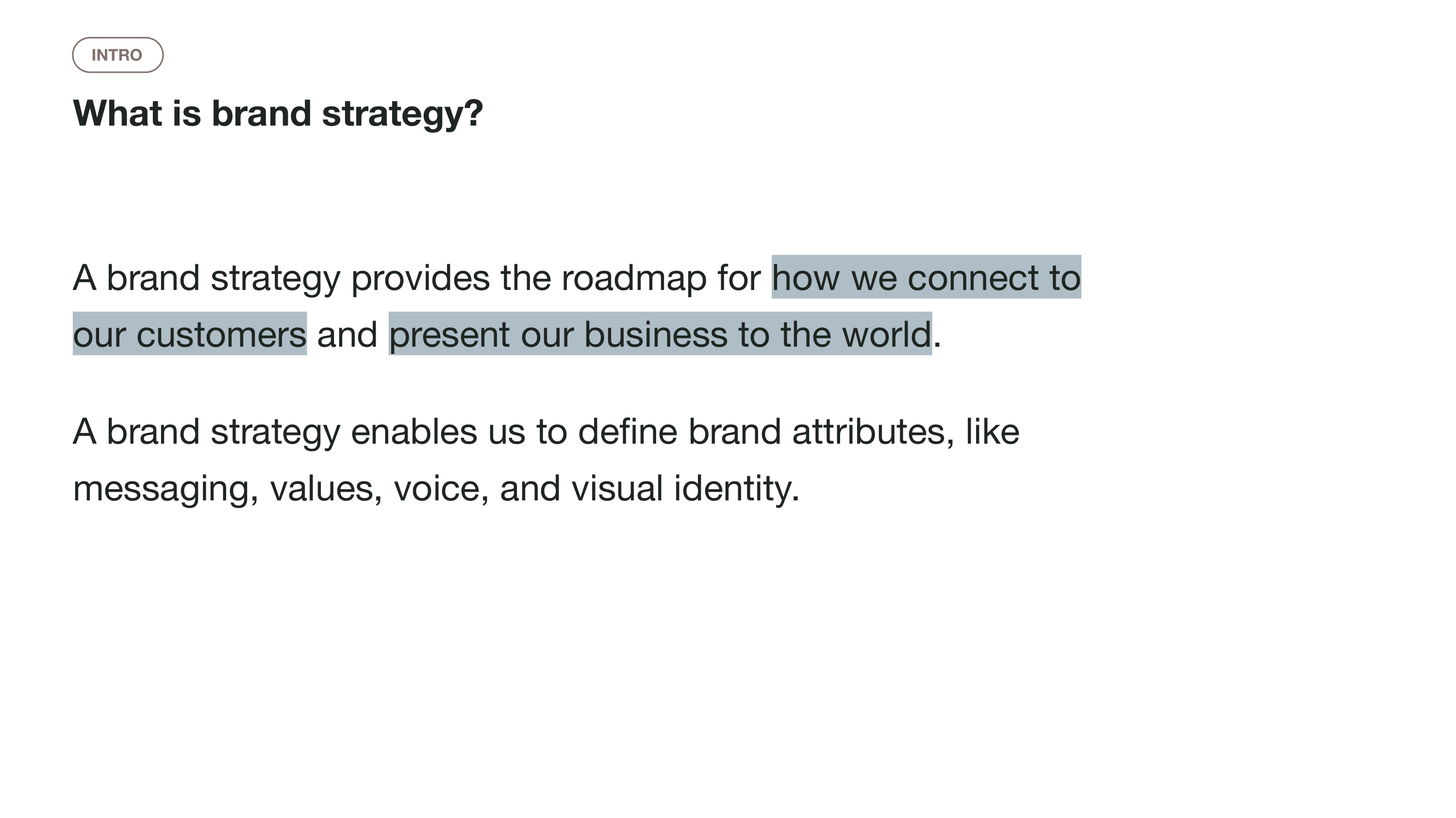 Simple Brand Strategy Template — slide 3